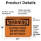 Signmission Electric Fence Do Not Climb Do Not Touch OSHA Warning Sign, Vinyl Decal, 24in W x 18in L, 2PK OS-2PACK-WS-D-1824-L-12086 - alternate 4